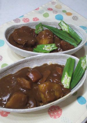 ひばり野オクラでカレー-レシピのメイン写真