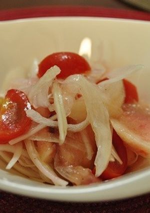 桃とトマトのマリネ-レシピのメイン写真