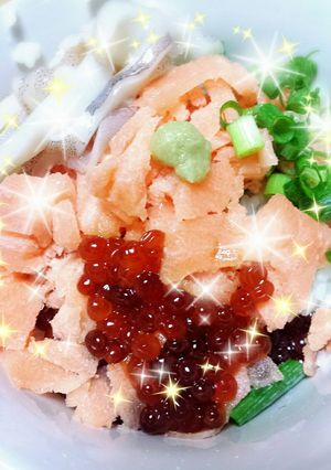 話題の生鮭フレーク！ひんやりとろろん！-レシピのメイン写真
