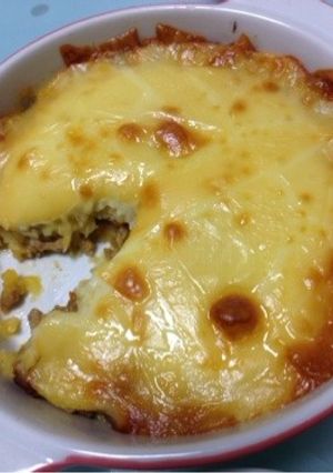 マッシュポテトと豚ひき肉のグラタン風-レシピのメイン写真