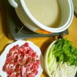 ★白湯で★豚レタスしゃぶ!