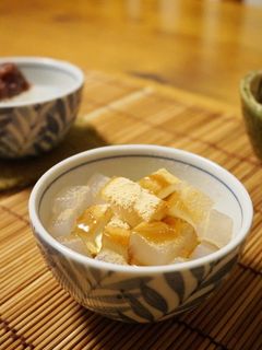 おやつに☆寒天のきな粉黒蜜かけ☆-レシピのメイン写真