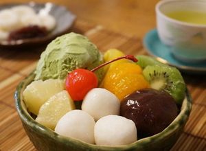 抹茶アイスと白玉フルーツのあんみつ-レシピのメイン写真