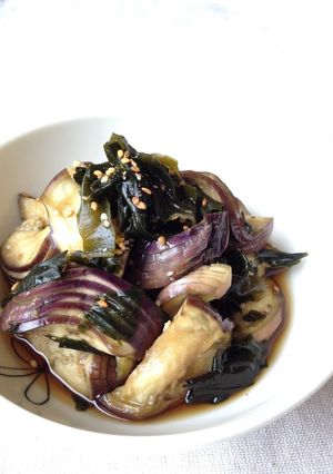 ナスとワカメの煮浸し〜柚子胡椒入り-レシピのメイン写真