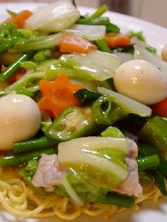 野菜たっぷりあんかけかた焼きそば-レシピのメイン写真