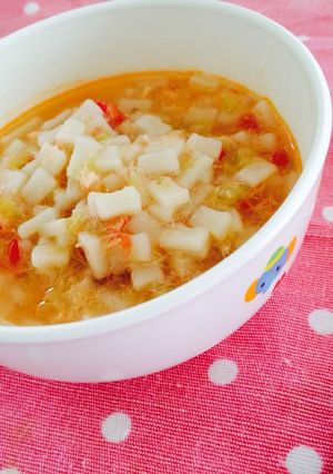 夏野菜たっぷりうどん♡離乳食中期♡-レシピのメイン写真