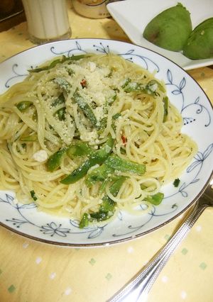 意外♡ピーマンのペペロンチーノパスタ♡-レシピのメイン写真