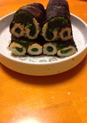 ＋1品 竹輪とほうれん草の海苔巻 韓国味-レシピのメイン写真
