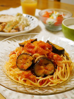 トマトと茄子とベーコンの冷製パスタ-レシピのメイン写真