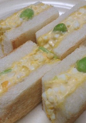 卵サンドイッチ☆枝豆入り-レシピのメイン写真