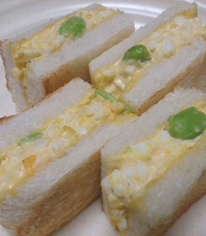 卵サンドイッチ☆枝豆入り-レシピのメイン写真