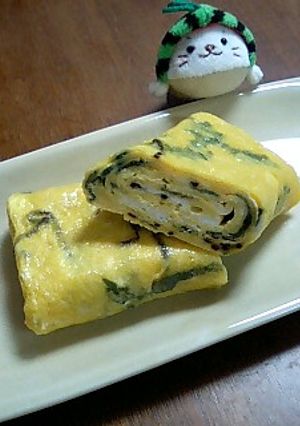 大葉にんにく醤油でたまご焼き（＾◇＾）-レシピのメイン写真