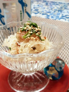 お刺身つまが変身☆梅ポン味-レシピのメイン写真