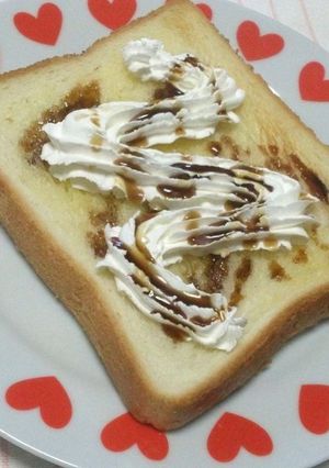 生クリームトースト！黒蜜かけて♪-レシピのメイン写真