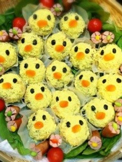 パーティ等にピヨピヨひよこのちらし寿司♪-レシピのメイン写真
