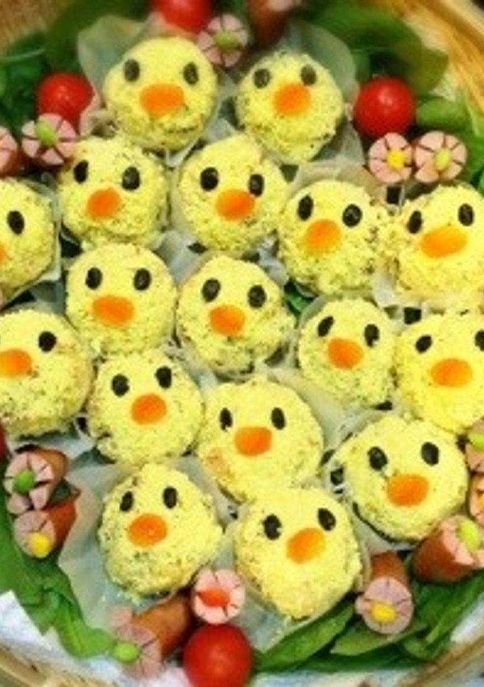 パーティ等にピヨピヨひよこのちらし寿司♪-レシピのメイン写真
