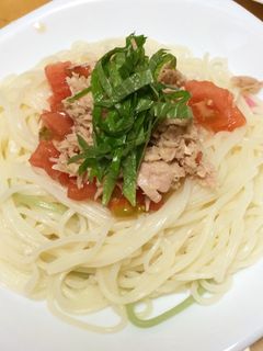 簡単!ずぼらツナトマトそうめん-レシピのメイン写真