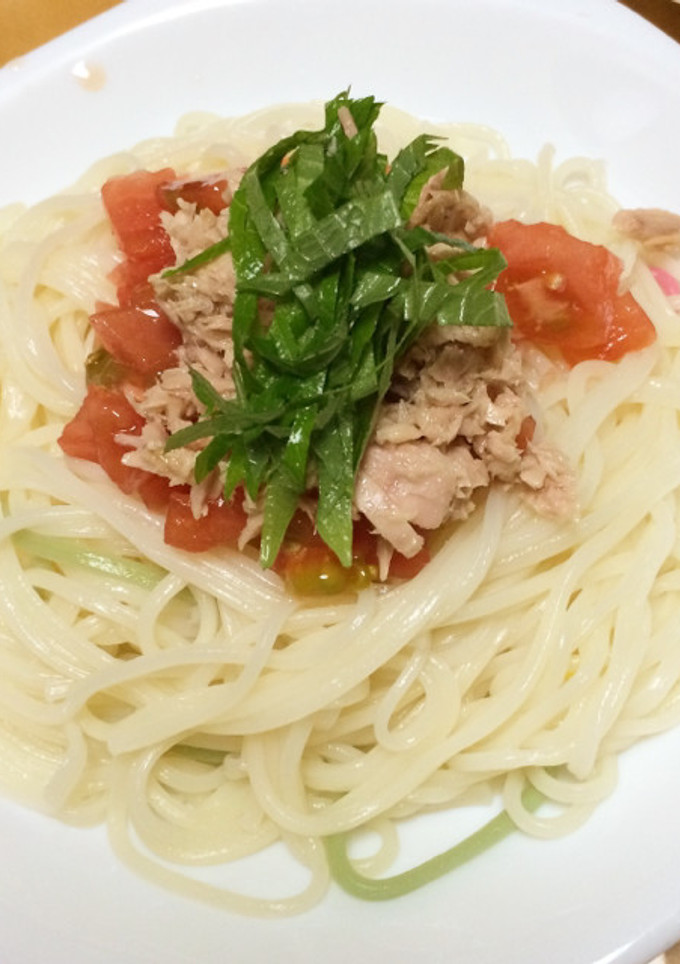 簡単！ずぼらツナトマトそうめん-レシピのメイン写真