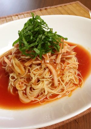 あっという間♡冷製トマトパスタ-レシピのメイン写真