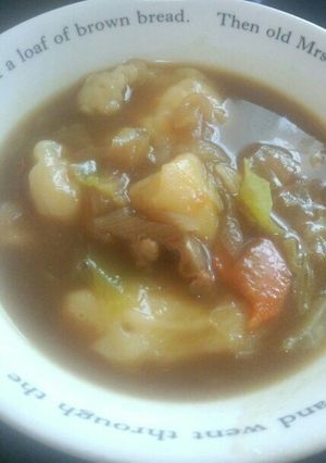 カレーの残りをリメイク！すいとんスープ-レシピのメイン写真
