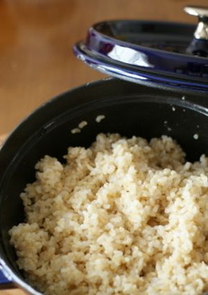 ストウブ☆びっくり水で簡単玄米ご飯-レシピのメイン写真