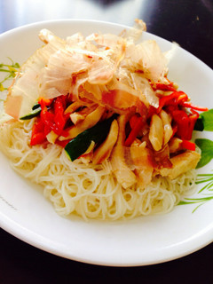簡単!夏野菜のスタミナ素麺-レシピのメイン写真