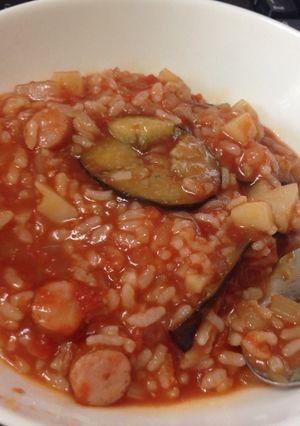 ナスのトマトリゾット-レシピのメイン写真