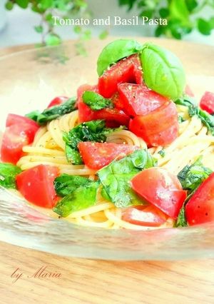 *トマトとバジルの冷製パスタ*-レシピのメイン写真
