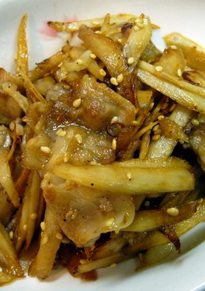 ＊超簡単！豚肉とゴボウの炒め物♪＊-レシピのメイン写真