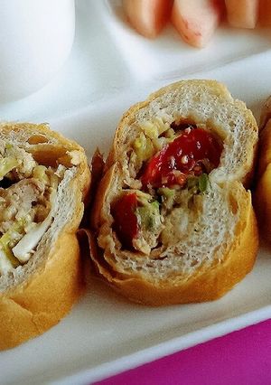 ♡♡たっぷり野菜とツナのバゲット♡♡-レシピのメイン写真