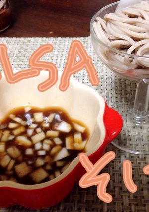 サルサソース×麺つゆで美味しいざる蕎麦②-レシピのメイン写真