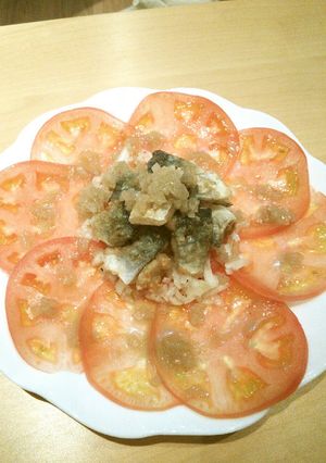 【おもてなし】サンマとトマトの素敵花びら-レシピのメイン写真