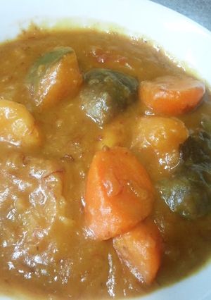 かぼちゃが主役の野菜カレーです-レシピのメイン写真
