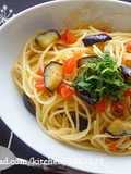 塩トマトで☆トマトとなすのパスタ