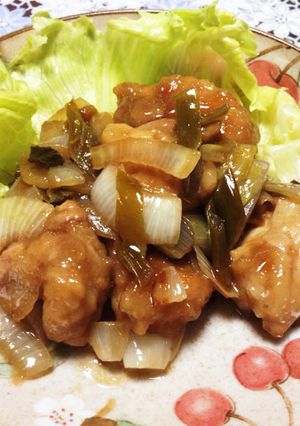 鶏もも肉と玉ねぎの甘酢炒め（マイルド）-レシピのメイン写真