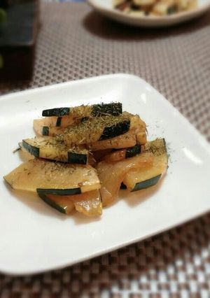 お弁当に☆ズッキーニの青海苔オイマヨ♡-レシピのメイン写真