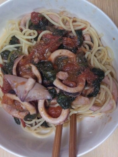 トマトとイカのあっさりパスタ-レシピのメイン写真