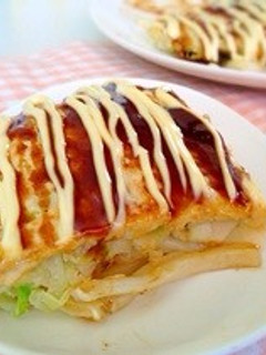 もちもち♪うどん入りお好み焼き-レシピのメイン写真