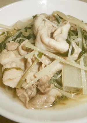 豚バラと水菜のハリハリ煮-レシピのメイン写真