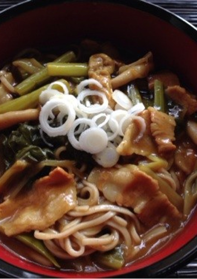 信州そば☆野沢菜漬カレー南蛮-レシピのメイン写真