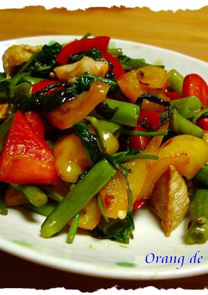 空芯菜と鶏肉のオイスター炒め✿-レシピのメイン写真