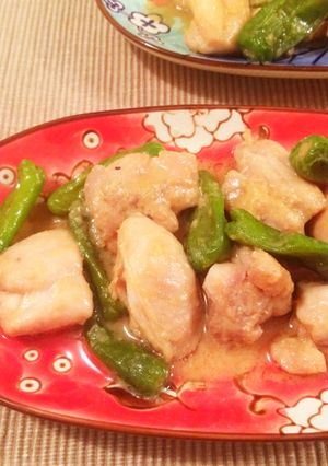 超簡単!鶏肉とししとうの味噌オイル焼き-レシピのメイン写真