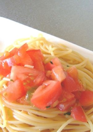 トマトとバジルの冷製パスタ-レシピのメイン写真