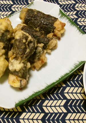 茄子と豚肉の磯辺あげ　梅味、柚胡椒味-レシピのメイン写真