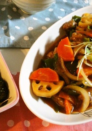 レンジで♪豚こまさっぱり酢豚　米粉-レシピのメイン写真