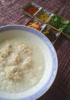 ☆豚ひき肉団子の中華粥☆-レシピのメイン写真