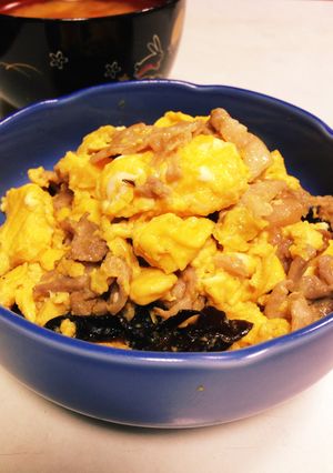 簡単♩卵と豚肉の炒め物（たまご大量消費）-レシピのメイン写真