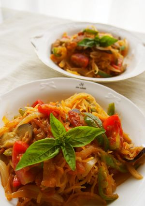 そうめん南瓜で♪フェイク・ナポリタン-レシピのメイン写真