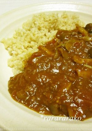 簡単☆ひき肉とキノコのトマトカレー-レシピのメイン写真