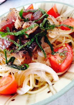 簡単☆カツオとトマトの冷製パスタ-レシピのメイン写真